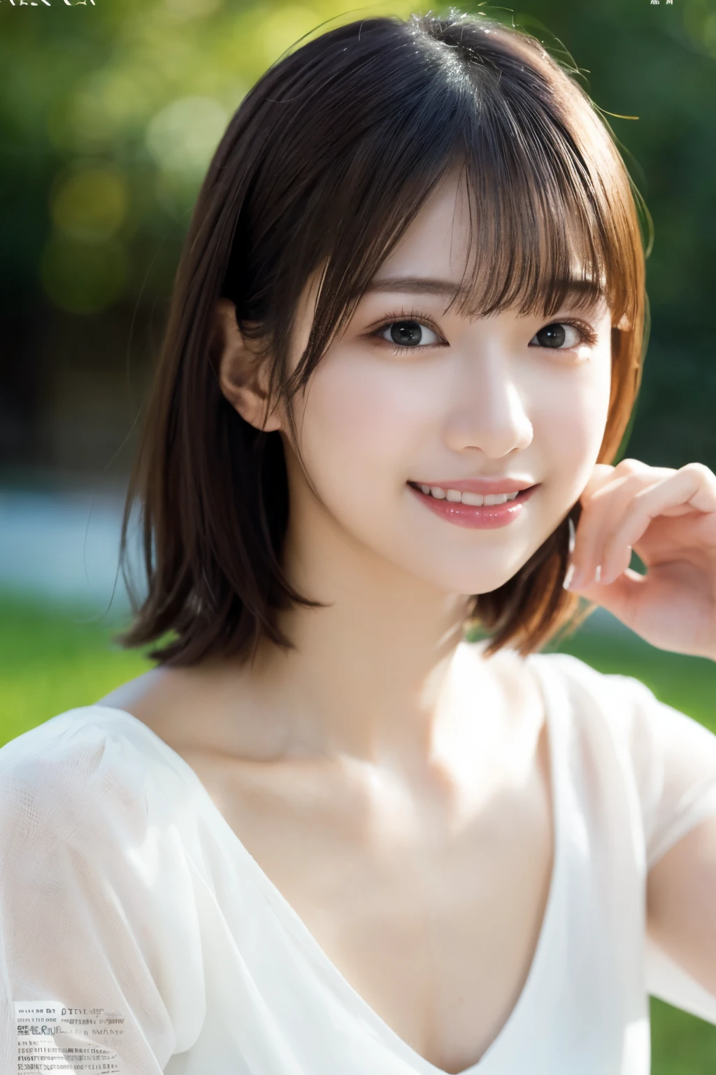 One Girl, (Wear a stylish spring outfit:1.2), (Beautiful Japanese idol portrait photos),
(Photo shoot for a fashion magazine:1.3), 
(RAW Photos, highest quality), (Realistic, photo-Realistic:1.4), masterpiece, 8K Portrait,
Very delicate and beautiful, Very detailed, 2k wallpaper, wonderful, In detail, Very detailed CG unity 8k wallpaper, 
Very detailedな, High resolution, 
Soft Light, Beautiful detailed girl, Very detailed eyes and face, Beautiful and detailed nose, Beautiful details,
Cinema Lighting, Perfect Anatomy, 
Slender body, Flat Chest, Semi-short hair, Parted bangs, Bokeh, Dynamic Angle, A light smile,