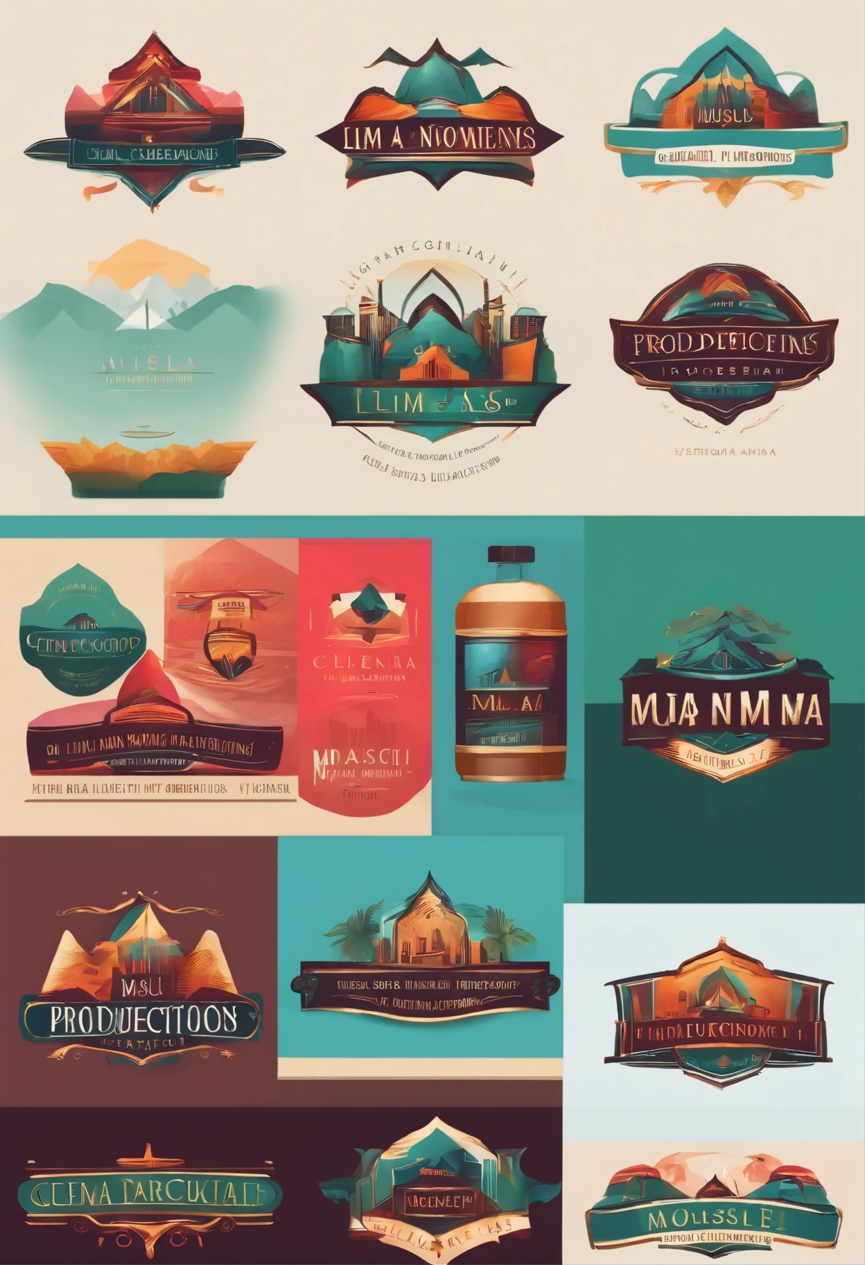 Crear un logo de productora musl a con nombre "lima producciones"