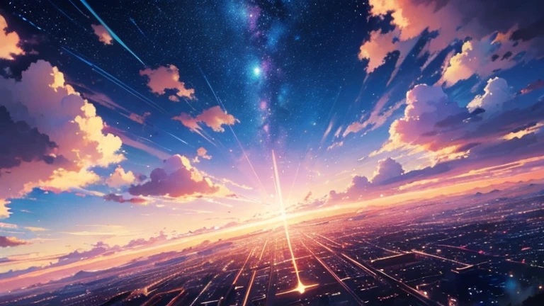 Anime - Beautiful sky scene with stars and planets, Space Sky. by makoto shinkai, anime art wallpaper 4k, anime art wallpaper 4k, Anime Art Wallpapers 8K, anime wallpaper 4k, anime wallpaper 4k, 4k anime wallpaper, Anime Sky, Awesome Wallpapers, Anime Background, Celestial planets in the background, Anime Background art, Vacant, There are no people, no one