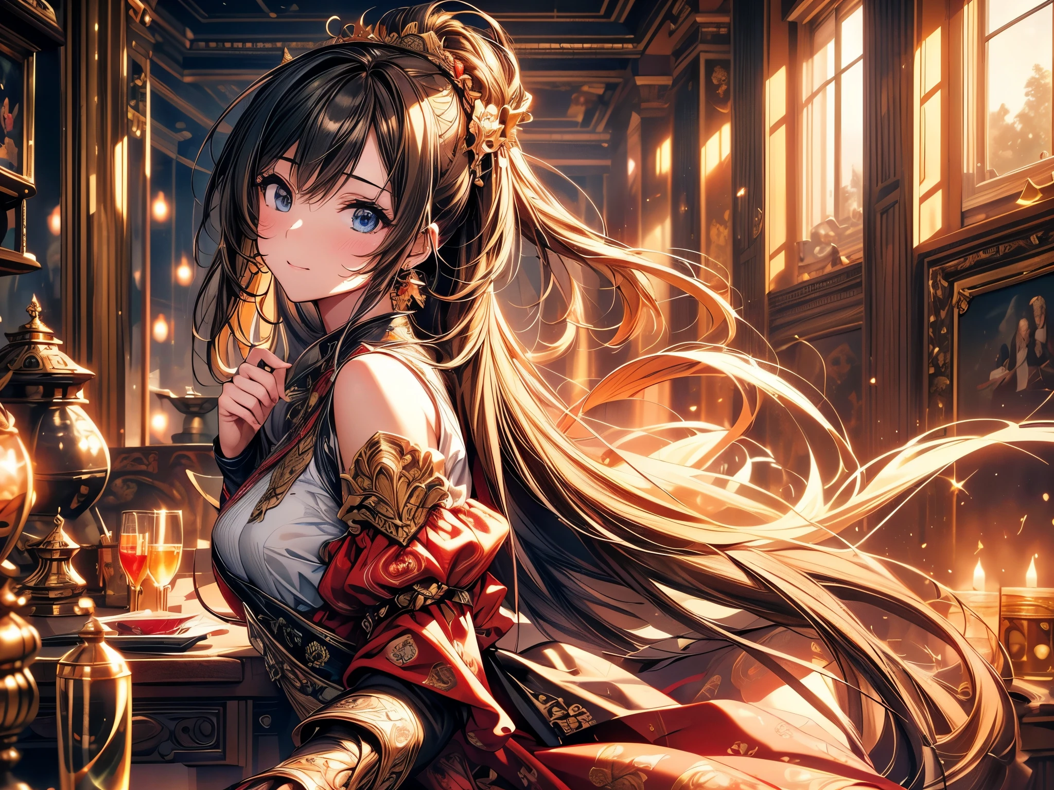 (original photo, best quality), (Practical, photo-Practical:1.3),best quality,Very detailed,masterpiece,Super detailed,illustration,1 Girl,superior_Body,Dynamic Angle,world masterpiece theater,messy_long_hair,best quality,Extremely detailed CG Unity 8K wallpaper,ink,Astonishing,Movie Lighting,lens_Flare, Dunhuang_style