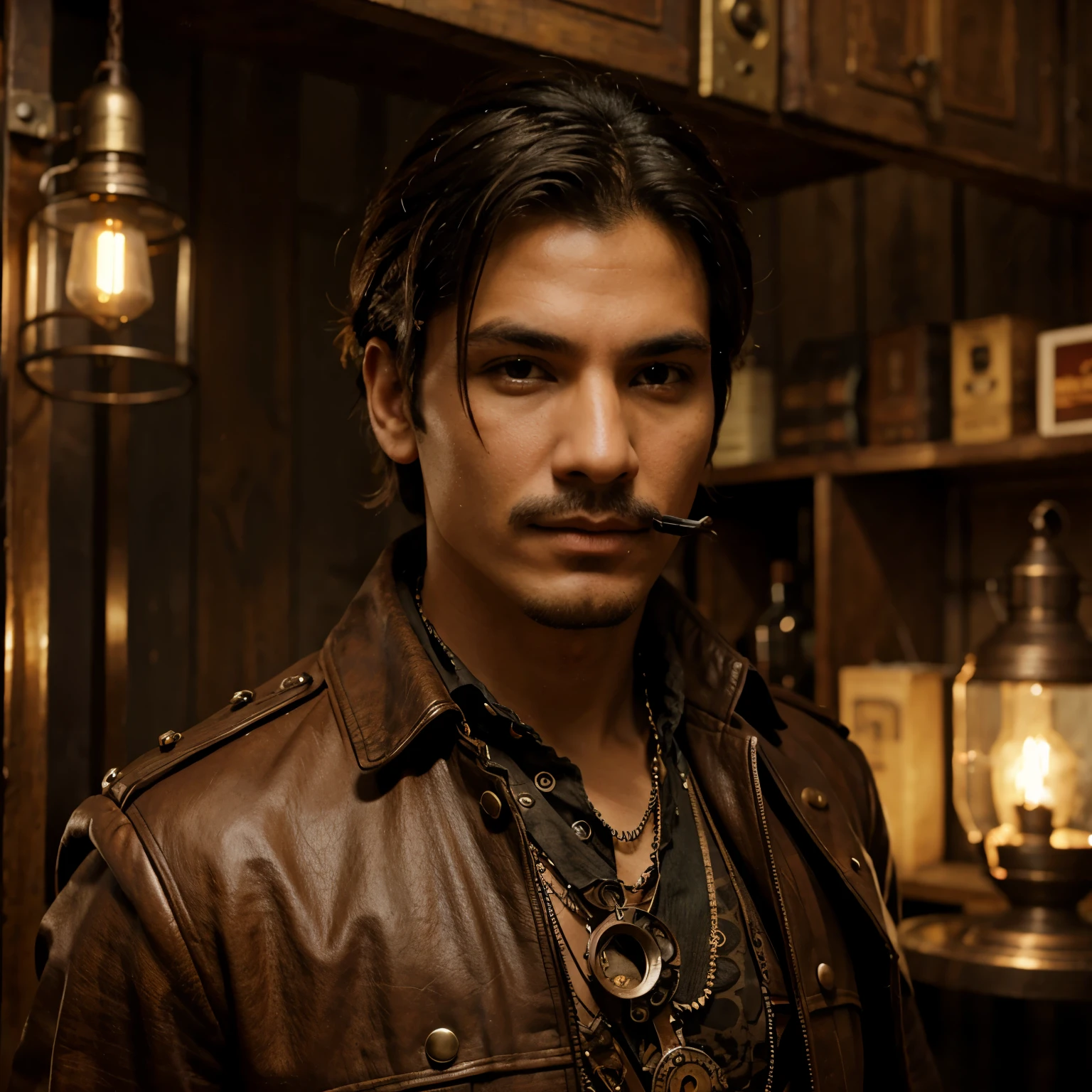 Guerrero hombre steampunk