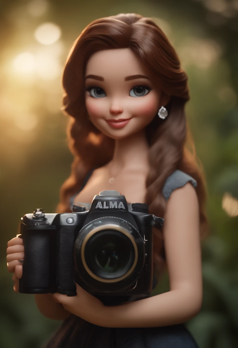 (best quality,4k,8k,highres,masterpiece:1.2),ultra-detailed,(realistic,photorealistic,photo-realistic:1.37),Alma Lorena,disney style,full body,chibi,cute,smiling,unrealistic motor,elaborate,Ultra High Definition,8k
