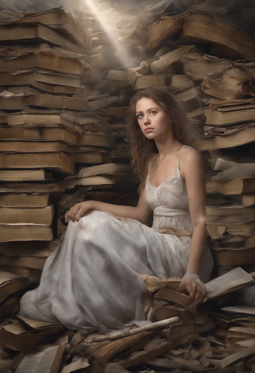 Uma imagens ,In the midst of destruction, a brave young woman named Sara kept with her a fragment of the Old Testament Bible,