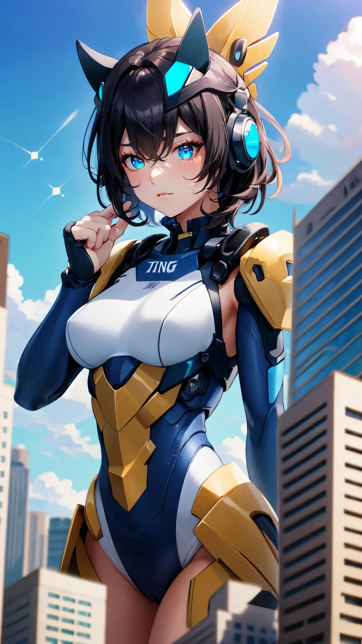 (masterpiece), (High quality, High resolution, Fine details), shallow depth of field,
girls, slim body, beautiful body, sparkling eyes, (Detailed eyes:1.2), (furious:1.5), (mecha girl:0.6), (mecha suit:0.7) ,(rampage:0.5), city, blue sky, from below, (upper body shot:1.1), from side, gts, giantess, taller than building,