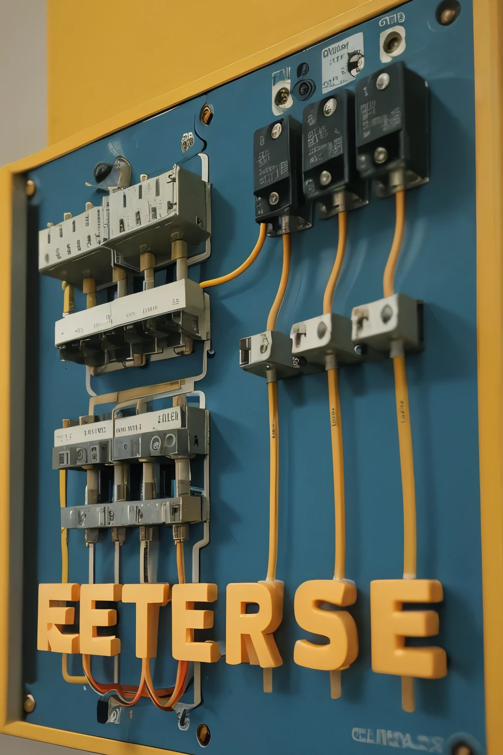 electrical logo that includes resistors, microprocesadores, capacitor, , que lleve las letras F.I.E. and THE words Congress of the Faculty of Electrical, colores azul, celestre y amarillo