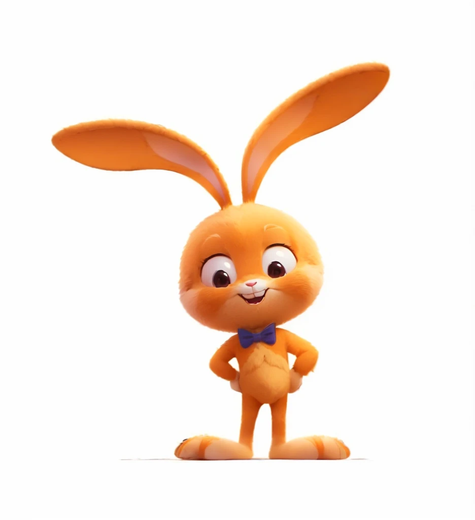 cartoon rabbit with bow tie standing in front of a white background, rabbt_character, judy hopps, animation character, cute anthropomorphic bunny, bunny, official art, judy hopps from zootopia, anthropomorphic rabbit, official illustration, cartoon character, movie character, toonix character, cute cartoon character, zootopia 2, rabbit