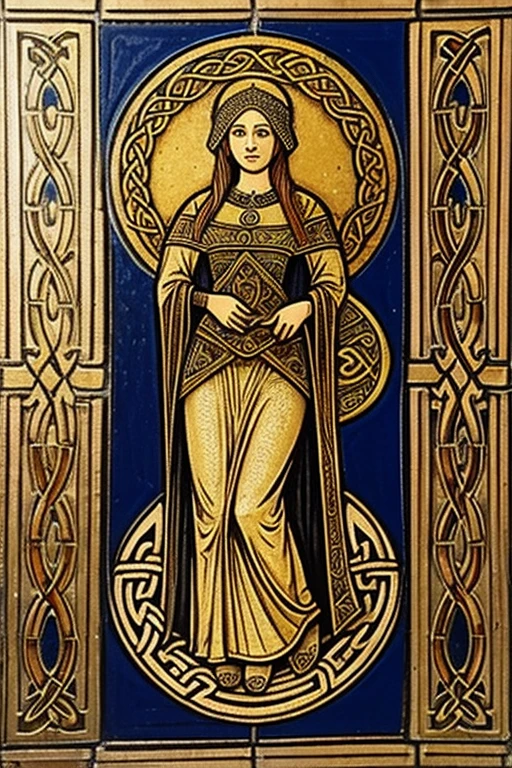 celtic woven ornamentic, medieval style, as a repeatable tile, no human figures