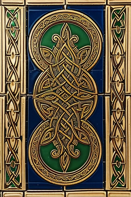 celtic woven ornamentic, medieval style, as a repeatable tile