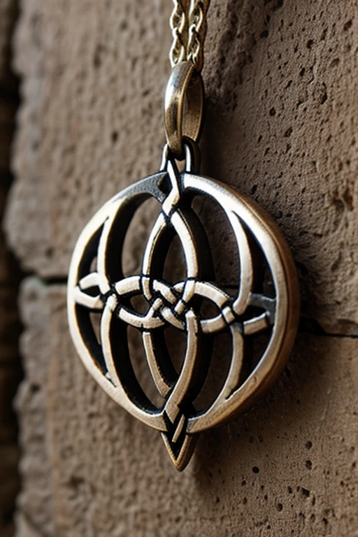 celtic woven ornamentic, medieval style, without human figures, pendant