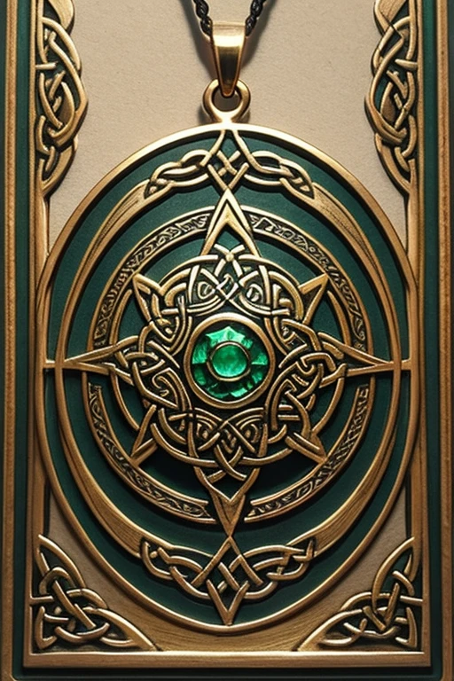 celtic woven ornamentic, medieval style, without human figures, pendant
