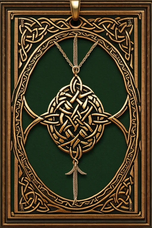celtic woven ornamentic, medieval style, without human figures, pendant