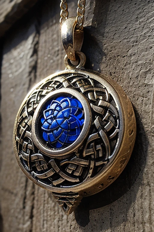 celtic woven ornamentic, medieval style, without human figures, pendant