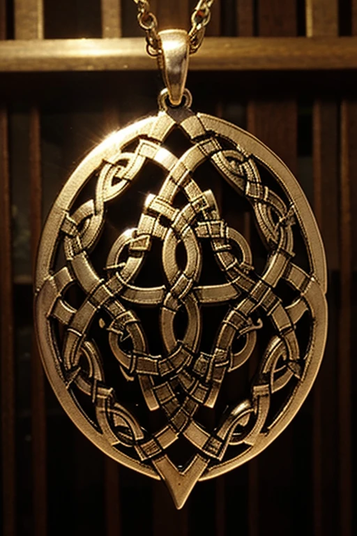 celtic woven ornamentic, medieval style, without human figures, pendant