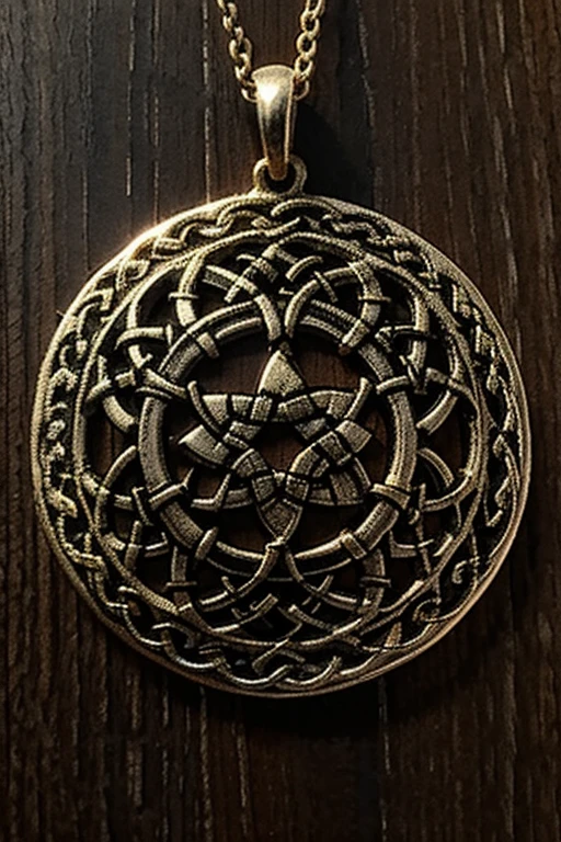 celtic woven ornamentic, medieval style, without human figures, pendant