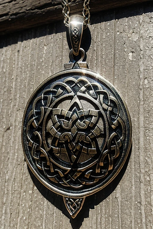 celtic woven ornamentic, medieval style, without human figures, pendant