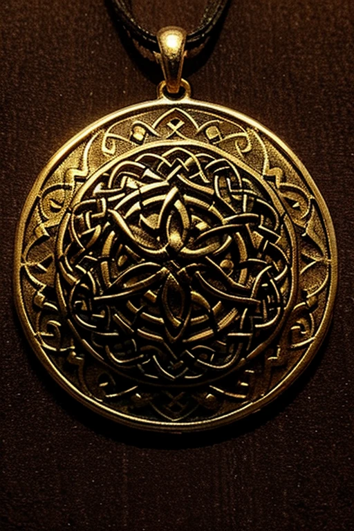 celtic woven ornamentic, medieval style, without human figures, pendant