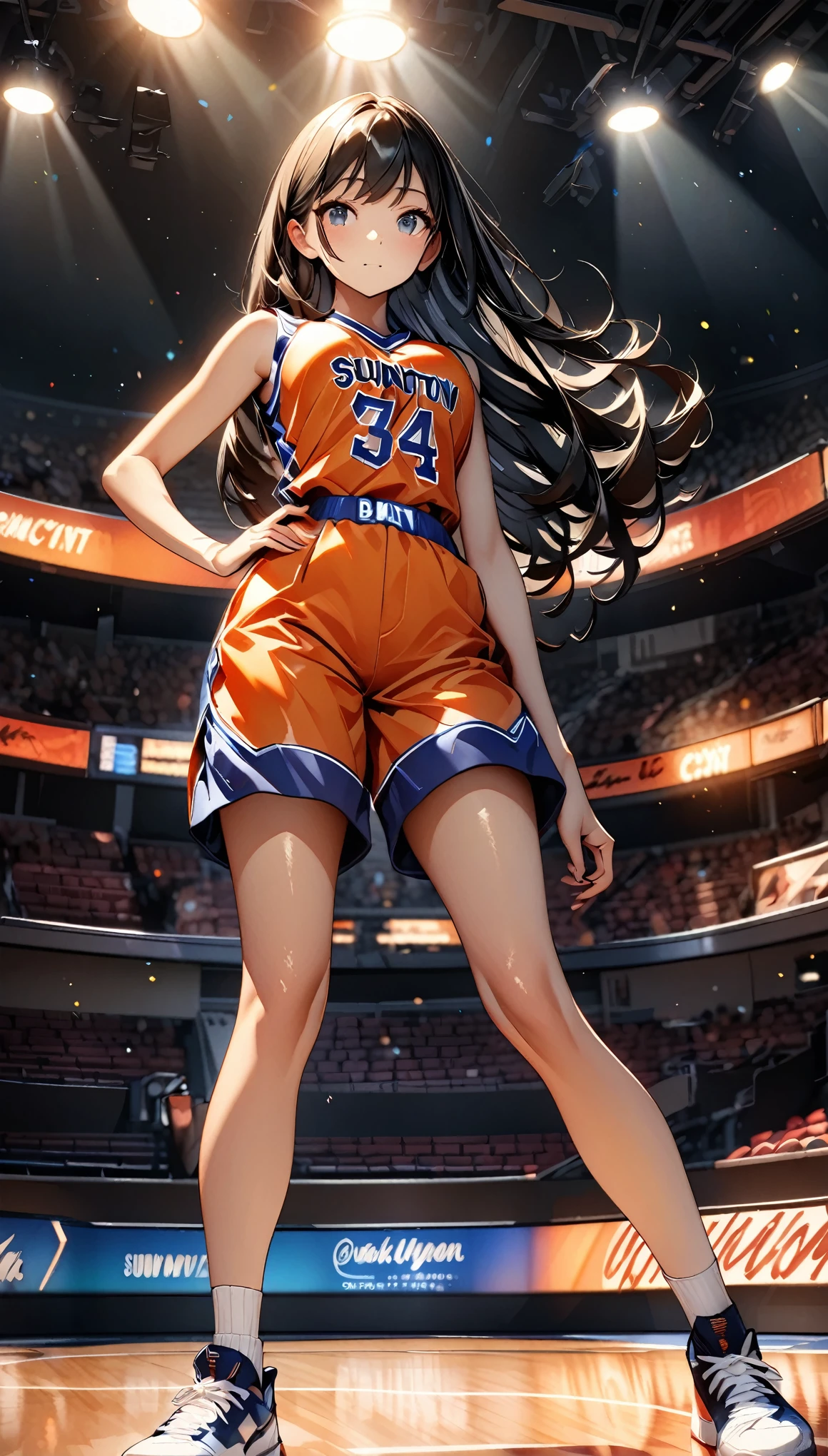 arafed woman in a yellow shirt and black shorts posing on a stool, wearing nba jersey, wearing basketball jersey, wearing a volleyball jersey, sleeveless, 2 0 2 0 fashion, sleeveless tops, 🦩🪐🐞👩🏻🦳, wearing tanktop, los angeles, tank top, violet tight tanktop, authentic, open v chest clothes