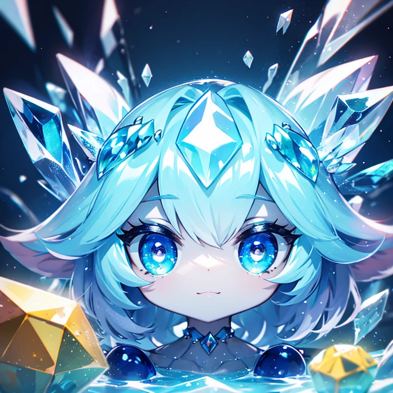 Cute crystal monster, detailed 8k gorgeous bright with lots of quality