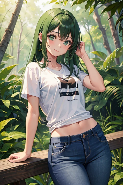 melhor qualidade, ultra high resolution, 1 menino, cabelo vermelho, olhos verdes, corpo curto e magro, vestindo uma camisa branca e shorts, ((Shy Expression)), plantacao de morango