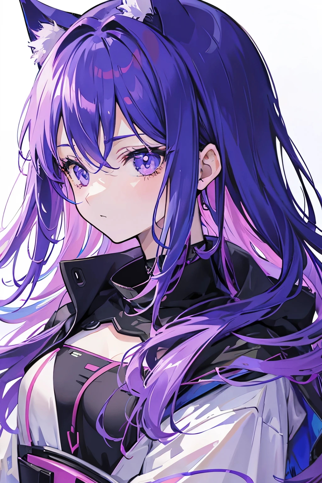 Cool, anime, IPhone wallpaper, purple, blue, and pink highlights.