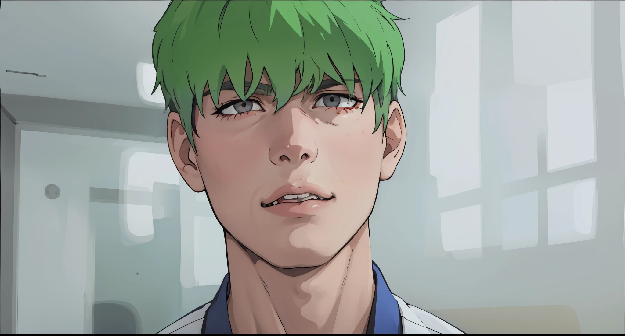 two gray haired 18 year old boys are angry