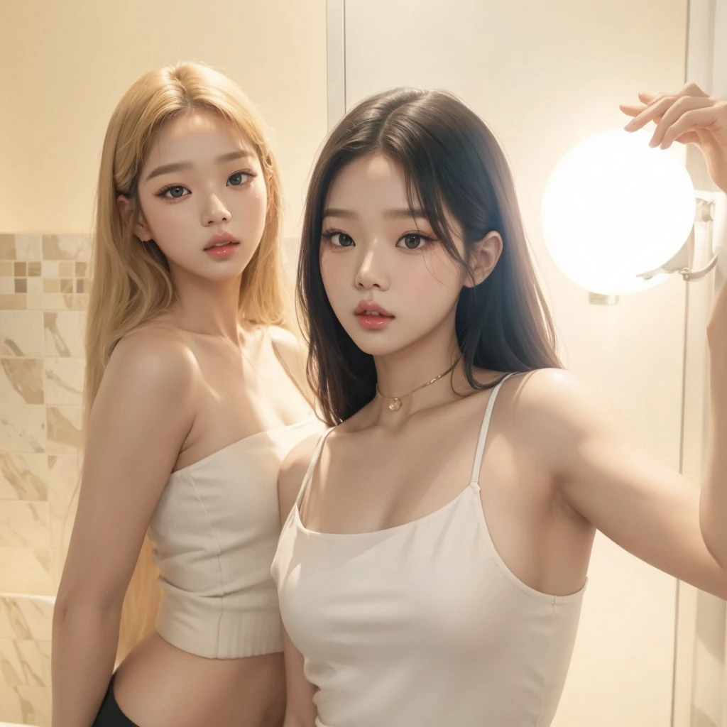 Wonyoung from IVE face, foto realista, ultra HD, 8k, big juicy lips