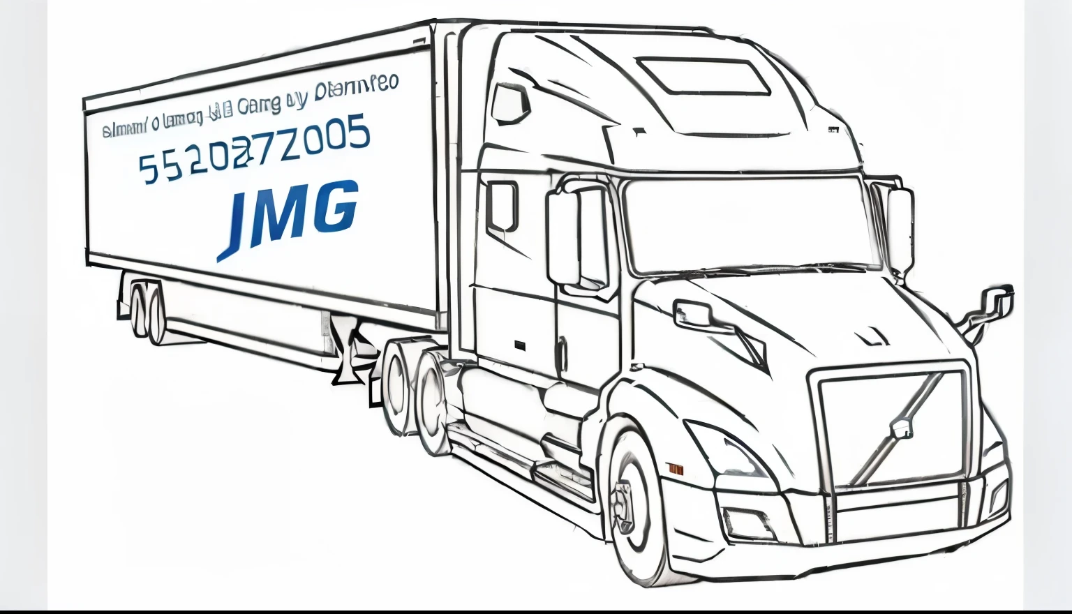 a drawing of a semi truck with a trailer on the back, juan gimenez, by Juan Gimenez, truck, Moviente, by Joaquín Torres García, james zapata, muy definido, inspired by Joaquín Torres García, tomorrow, juan caloto, jaime jasso, juan jose serrano