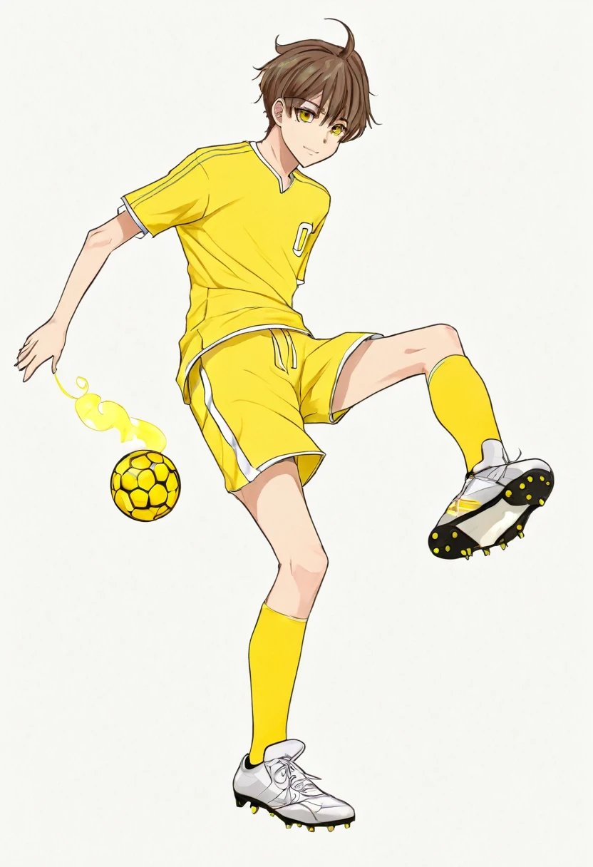 Anime Foot skill oc boys yellow art 