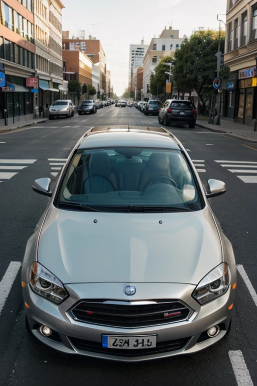a car in the city