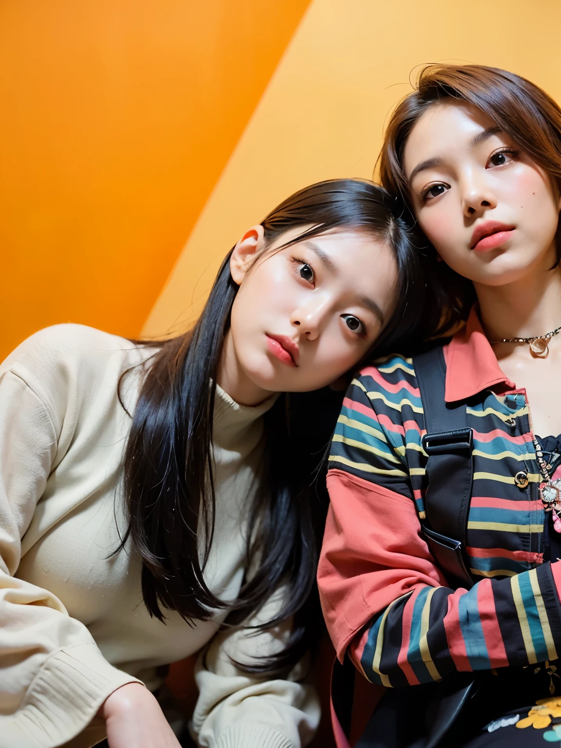 (Best quality, 8k, 32k, Masterpiece, UHD:1.2) "Generate a captivating artwork featuring a young Japanese girl model with short, sleek black hair styled in a chic bob haircut. Envision her bathed in dramatic cinematic lighting, creating an atmosphere of allure and mystery. Emphasize a romantic aesthetic vibe, showcasing the model in a poised and elegant pose that evokes a sense of intimacy and sophistication. Utilize warm and soft tones to enhance the romantic ambiance, and consider incorporating elements like flowing fabrics or flowers to add a touch of ethereal beauty. Capture the essence of romance and beauty through the model's expression, the play of light and shadows, and the overall aesthetic, creating a visually compelling and emotionally resonant piece." (perfect eyes), flawless skin, flawless face, cinematic, tight body, ((well-proportion female hands)), ((female hands with five digits)) ((Body is well proportioned)), ((chic bob haircut)), soft focus ((Short Black Hair)),