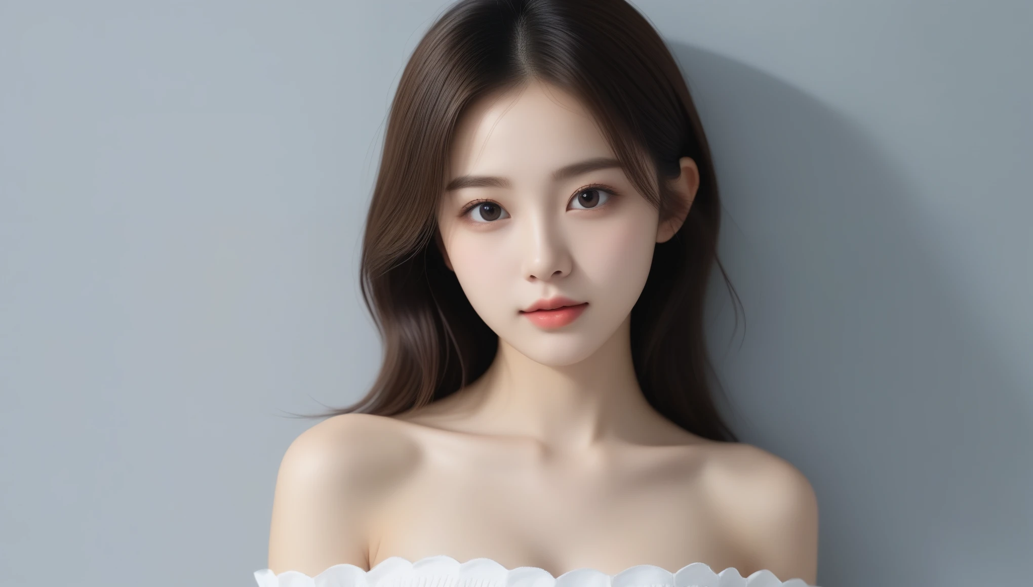8K, Ultra-high resolution, highest quality, masterpiece, Surreal, photograph, 1 girl, (:1.3), pretty girl, Cute face, Beautiful eyes in every detail,masterpiece, (((White shirt)))、フィルムポートレートphotograph、One Girl、Exposing shoulders、Random Hairstyles、Calm、Calm、(Realistic detailedd eyes、Natural skin texture、Realistic facial details)、Soft and dramatic lighting、Depth of written boundary、Vivid details、detailed、Surreal,Light and shadow,Strong light,((Spread your thighs))、Sexy pose、See through 、Look at the audience、beauty,Long neck、Smile a little、Please close your mouth and laugh、(((Ideal body proportions))),A cup small breasts :2,、Portraiture:2、Perfect Anatomy、Vivid details、detailed、Surreal、Light and shadow,Strong light,Fashion magazine cover,Thin lips