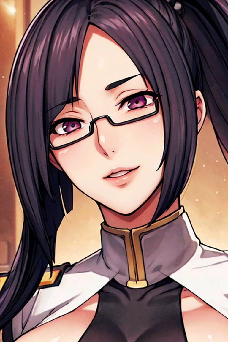 Beautiful, looking at viewer, show whole body (police uniform:1.5), city background, semi-rimless eyewear, black hair, very long hair, ponytail,Bangs,purple eyes, 1 girl, 20yo,Young female,Beautiful Finger,Beautiful long legs,Beautiful body,Beautiful Nose,Beautiful character design, perfect eyes, perfect face,expressive eyes,perfect balance, looking at viewer,(Focus on whole body), (innocent_big_eyes:1.0), official art,extremely detailed CG unity 8k wallpaper, perfect lighting,Colorful, Bright_Front_face_Lighting,shiny skin, (masterpiece:1.0),(best_quality:1.0), ultra high res,4K,ultra-detailed, photography, 8K, HDR, highres, absurdres:1.2, Kodak portra 400, film grain, bokeh:1.2, lens flare, (vibrant_color:1.2),professional photograph, (Beautiful,large_Breasts:1.4), (beautiful_face:1.5)