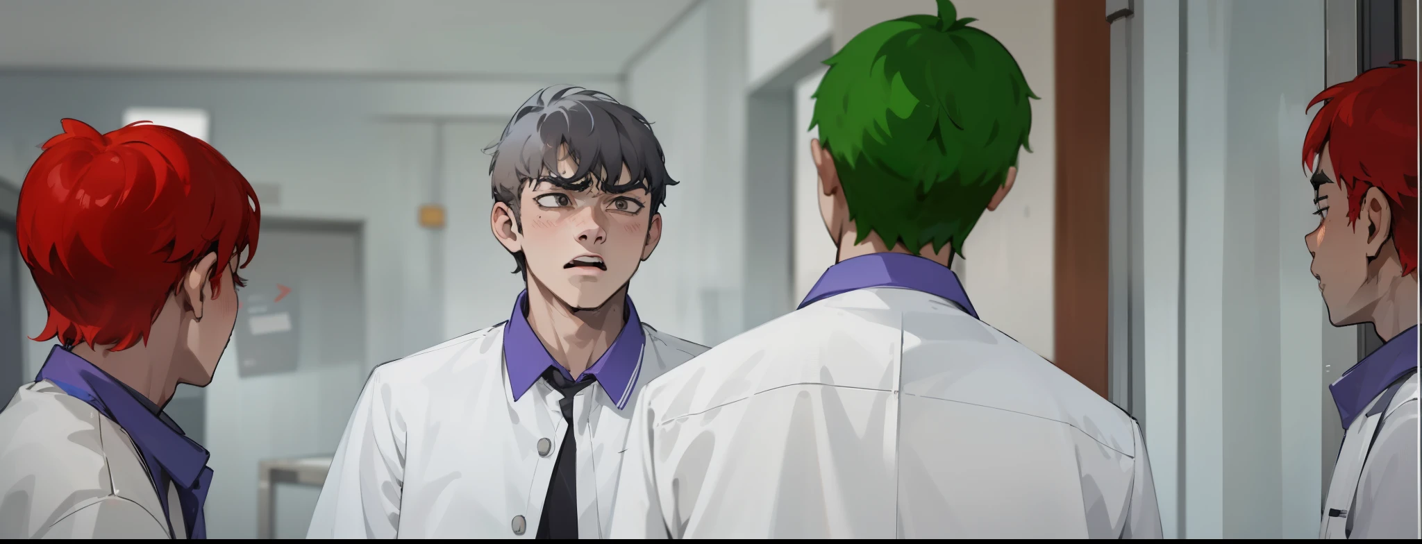 young 16 year old man is angry and speaks with anger