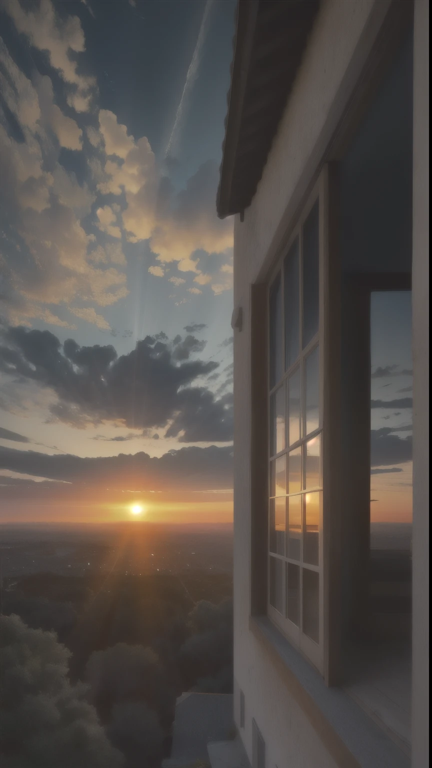 high resolution, imagination, (realista), clear sky, composition, sunset, (HDR:1.5), ao ar livre, detalhes intrincados,