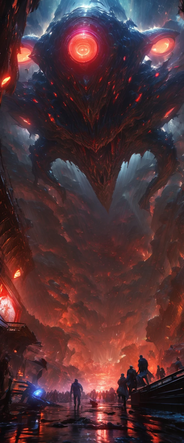 In this high-quality, ultra-detailed prompt, we will depict an epic scene of an alien attack during the nighttime. The image will be in the best quality, either 4k or 8k resolution, ensuring every detail is vividly captured. The main focus will be on the alien attack, with highly detailed UFOs hovering in the sky. People will be shown running in fear, emphasizing the intensity of the situation. The nighttime imagery will create a sense of suspense and drama, with the darkness enhancing the visual impact. The lights from the UFOs will illuminate the scene, casting a mysterious glow on the surroundings. The overall scene will be realistic, reflecting a photorealistic style. The colors will convey a dark and dramatic atmosphere, with deep blues and vibrant contrasts. The use of sharp focus and studio lighting will further enhance the clarity and depth of the image. Get ready for an exhilarating and visually stunning masterpiece that captures the thrill of an alien attack in extraordinary detail.