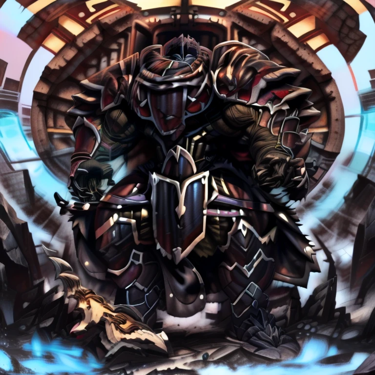 seth (/tas/), (absurdres, highres, ultra detailed) (masterpiece, best quality, detailed:1.2) detailed full body, 8K, big muscle (pecs, triceps, traps) unusually developed muscular body, body full of huge muscles. showing off muscles, pectorales enormes. Exaggeratedly huge muscles. Gigachad Muscular, Animal paws, crossed arms. The claws are sharp, Sharp teeth, BlackKnight_fe