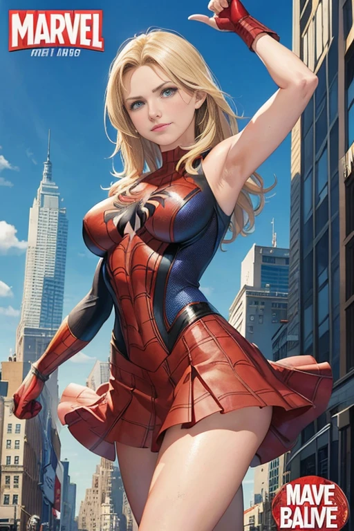 Cameron Diaz、Marvel Comics Movie Poster, Very beautiful, Movies about Spiderman, sexy, whole body, I'm wearing a skirt、Premiere date, Poster、belly buttonを突き出す、new york、She's wearing a torn Spider-Man suit,The suit is torn、Wearing a skirt、 Red and black color scheme,dynamic、masterpiece、highest quality、Ultra-detailed、Very detailed、A delicate and beautiful shine、超A high resolution、Cinematic,Break,Breakdrop,(Torn clothes:1.5), (Wet clothes:1.4), Bare shoulders,Real Rain,Wet Hair,belly button、Exposing Skin、Showing off her sexy shoulders