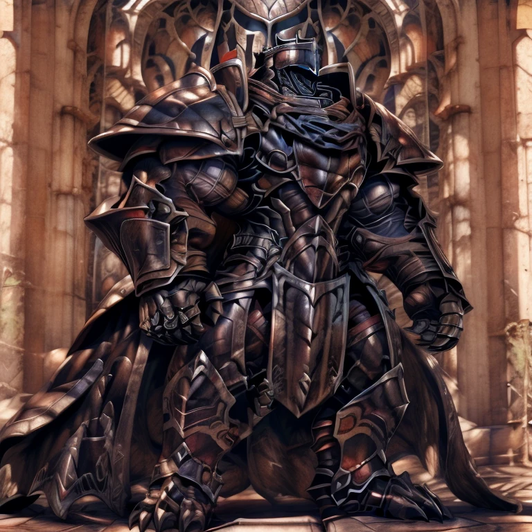 BlackKnight_fe, (masterpiece, best quality, detailed:1.2) detailed full body, a knight's mechanical armor, glowing wide and heavy armor, wears full body armor. massive muscles, huge pecs, chiseled abs, huge pectorals, exaggeratedly huge muscles. wearing a cloak. unusually developed muscular body big muscle, pecs, triceps, traps, waist narrow, unusually developed muscular body, Dark knight,
The claws are sharp,
Sharp teeth,