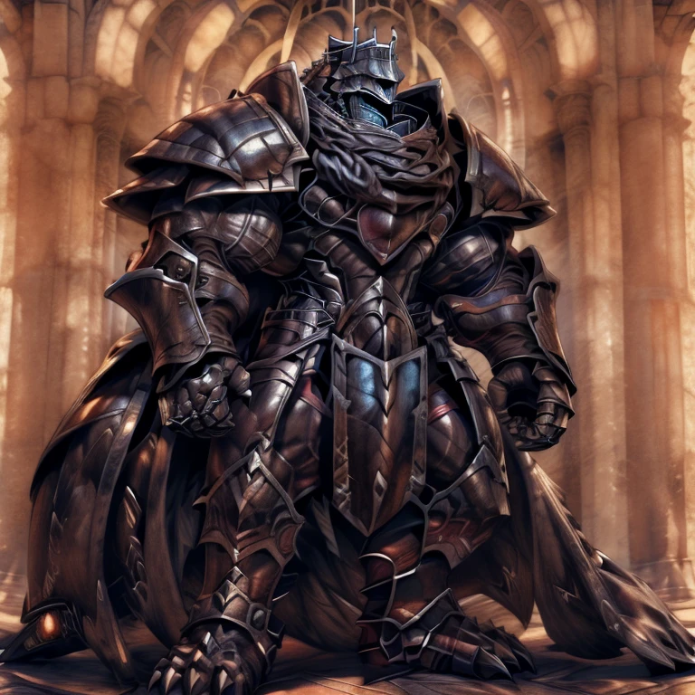 BlackKnight_fe, (masterpiece, best quality, detailed:1.2) detailed full body, a knight's mechanical armor, glowing wide and heavy armor, wears full body armor. massive muscles, huge pecs, chiseled abs, huge pectorals, exaggeratedly huge muscles. wearing a cloak. unusually developed muscular body big muscle, pecs, triceps, traps, waist narrow, unusually developed muscular body, Dark knight,
The claws are sharp,
Sharp teeth,