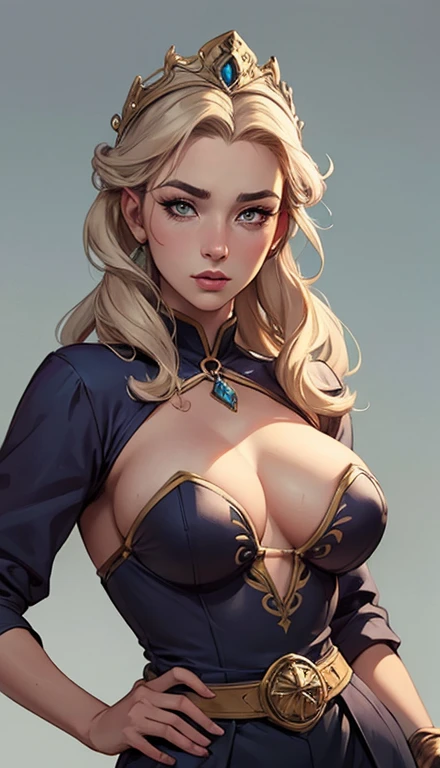 Woman style character beautiful breasts symmetrical medium breasts Fiona queen Anna of Arendelle with war marks Cartoon image of a woman .Ilustra??o estilo desenho animado, estilo de arte dos desenhos animados, estilo de arte dos desenhos animados, digital illustration style, estilo atompunk design de personagens altamente detalhado, arte digital detalhada coragem, Forest fan art, Design de personagens de retrato, beautiful digital illustration, retrato de alta qualidade, Arte em quadrinhos, mulher jovem cabelo com transas lindas . Queen Anna of ArendelleBeautiful lined eyes Medium large bust and wonderful sexy clothes. image expression of sexual desire from waist to head illustration Queen Anne of Arendelle atompunk style Fallout 4 style pose playboy magazine 