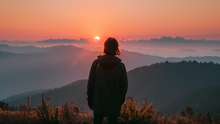 Sunrise over the horizon