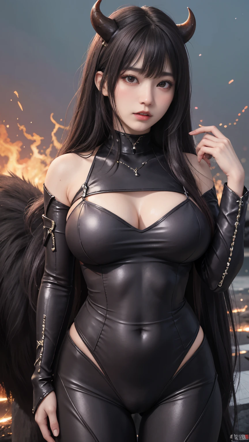 background(Black Night Sky,Big Moon),Woman close up,Wearing a white shirt、Purple Hair,Very long hair,very thick braids,Purple eyes,big , realistic girl rendering, 8k artistic german bokeh, Enchanting girl, Realistic girl, Gurwitz, Gurwitz-style artwork, Girl Roleplay, Realistic 3D style, cgstation Popular Topics,, 8K Portrait Rendering,(Faithfulness,Faithfulness:1.4),Wear pink pajamas,巨big ,Sparkling eyes,Purple eyes、(highest quality,4K,8k,High resolution,masterpiece:1.2),Very detailed,(Realistic,photoRealistic,photo-Realistic:1.37),Mythical monster,Beast-like creature,Muscular,Six big legs,Stand like a gorilla,Red fur covering the body,two big horns,Boar tusk,Sharp Claws,huge shape,Burning Fire Magic,Energy aura,A menacing presence,Glowing Eyes,Intimidating posture,Dark Environment,Smoke-filled air,Ominous Shadow,Majestic and fierce,Explosive power,Vibrant colors,Bold,Horror art style,Dynamic configuration,Dramatic lighting,Muscle layers,large sharp teeth,Sharp Edges,Very detailedスケール,Fiery Crack,Burning Flames,Ferocious look,Burning with anger,Surrounded by sparks and embers