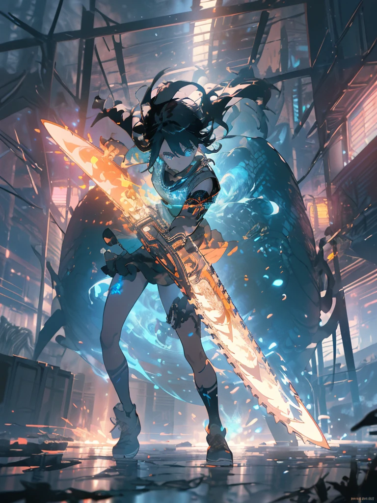 gwenpool, ((assassin style)),((Doragon)),water world,Colosseum,saibe,tattoo,no clothes,Savage,small bust,robot hand,Shoulder-length messy hair, no clothes,Detailed beautiful face,Delicate and beautiful eyes,shield,happy, mail, Super fine skin,Beautiful slim style anime girl, Super detailed painting, Luminism, Concept art by Carne Griffiths and Wadim Kashin, 4K resolution, Fractal isometric detail bioluminescence , 3D rendering, octane rendering, complexly detailed , ish, Trending isometric center hyperrealistic cover photo awesome full color on artstation, Hand Painted , Gritty, Realistic Mucha , complex, Hit definition , ish,rough sketch, Thick lines, on the paper, (saiber punk:1.4), frills,lace,frills,lace,frills,lace
BREAK
((Cool oversized chainsaw in hand)), ((Super large cool weapon machine)),open stance, Action pose,
White background,simple background,Wide-angle lens