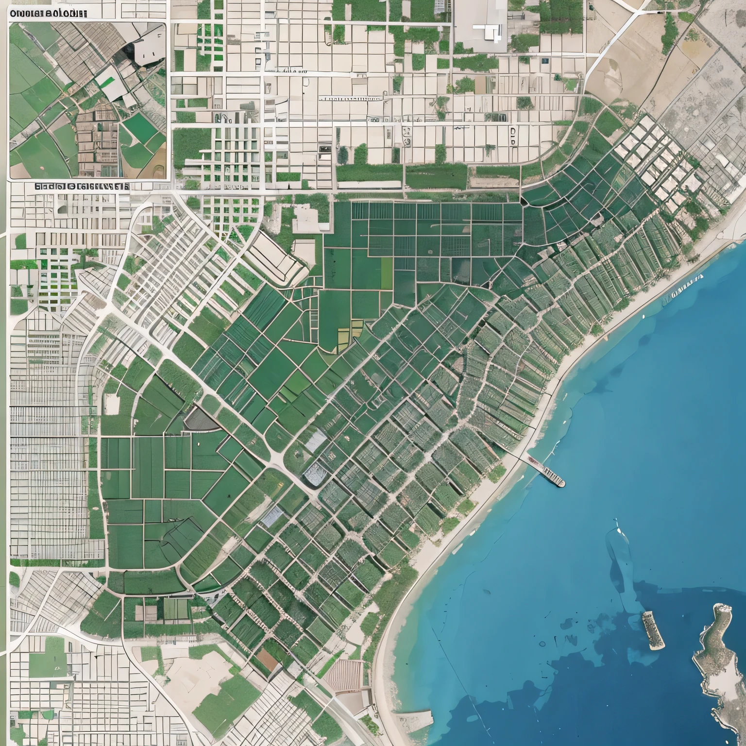 Generate a map of what a smart city of the community of Mérida Yucatán would be like. It should include different areas (residencial, comercial, industrial)