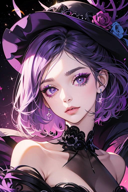 Catrina is almost entirely purple. She has black eyes, three eyelashes on each eye and a black mouth. SPARKLE; GLITTER