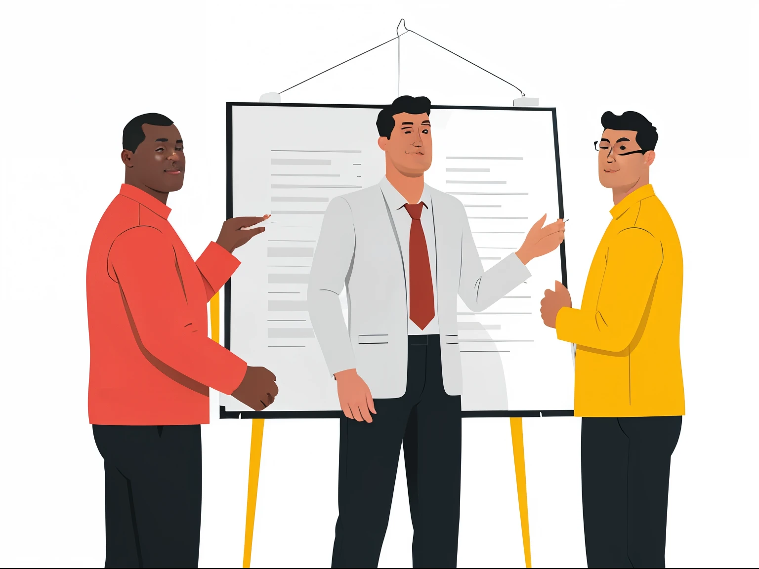 Senior Managers,male,Flat illustration style