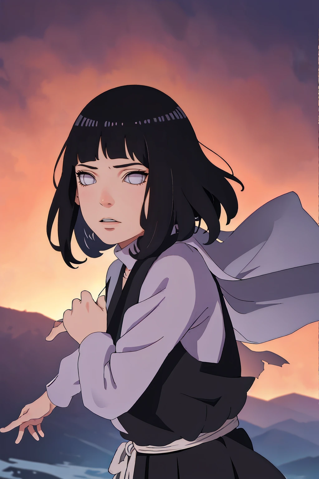 1girl, solo, halo, wings, angel, long hair, black hair, angel wings, black hair,detail face