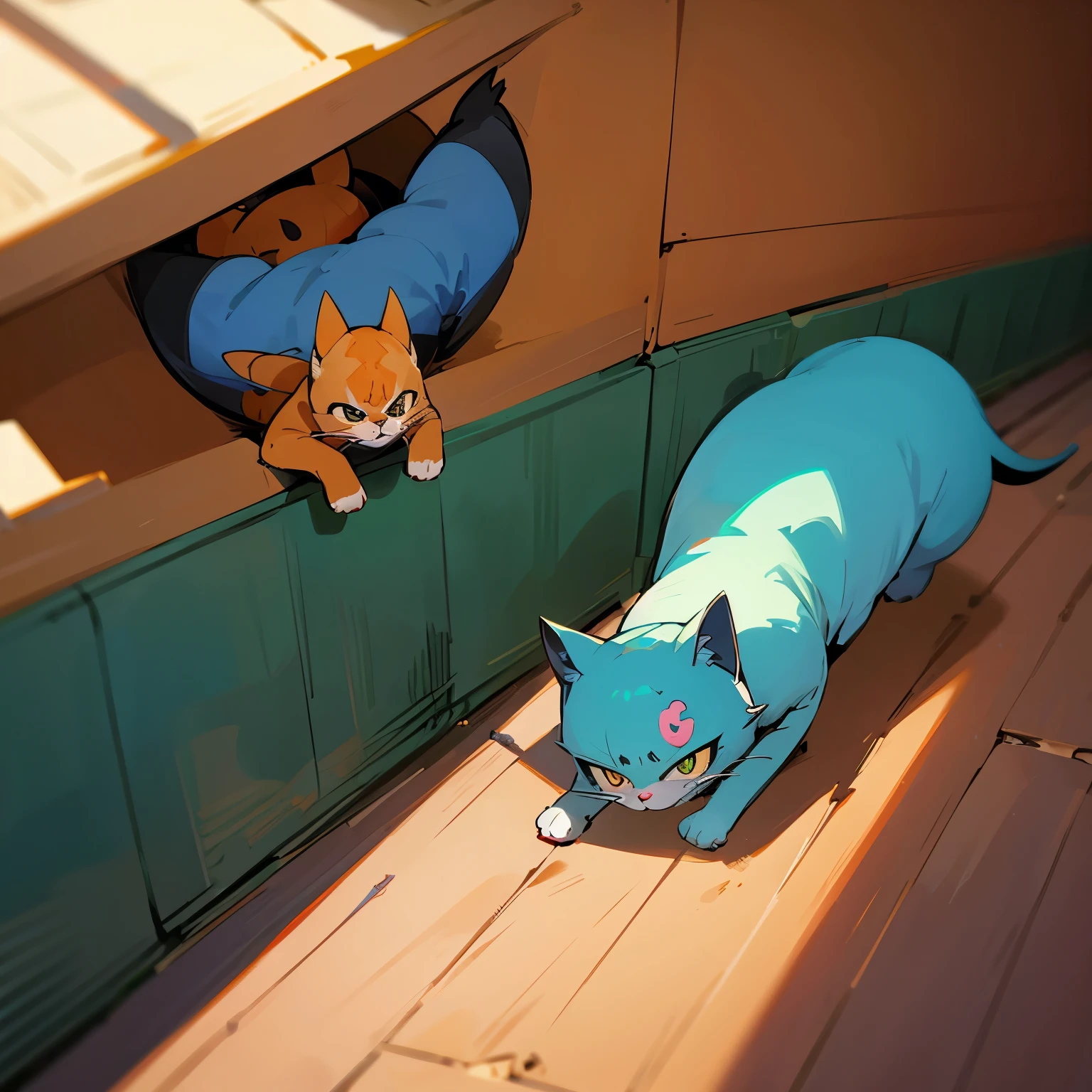 Gatitos demonio planeando como derrocar a su enemiga jurada