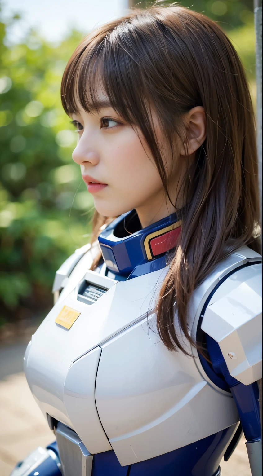(masterpiece, best quality:1.2), (8k uhd, 16k, 32k, ultra high res), (photorealistic:1.37), (RAW photo), ultimate-realistic, ultimate-realistic details, ultimate-realistic texture, ultimate-intricate details, ultimate-realistic lighting, ultimate-realistic shadow, japanese girl, ultimate-cute face, ultimate-RAW skin, ultimate-realistic eyes, (mechanical:1.4), (armor), full body, wide shot