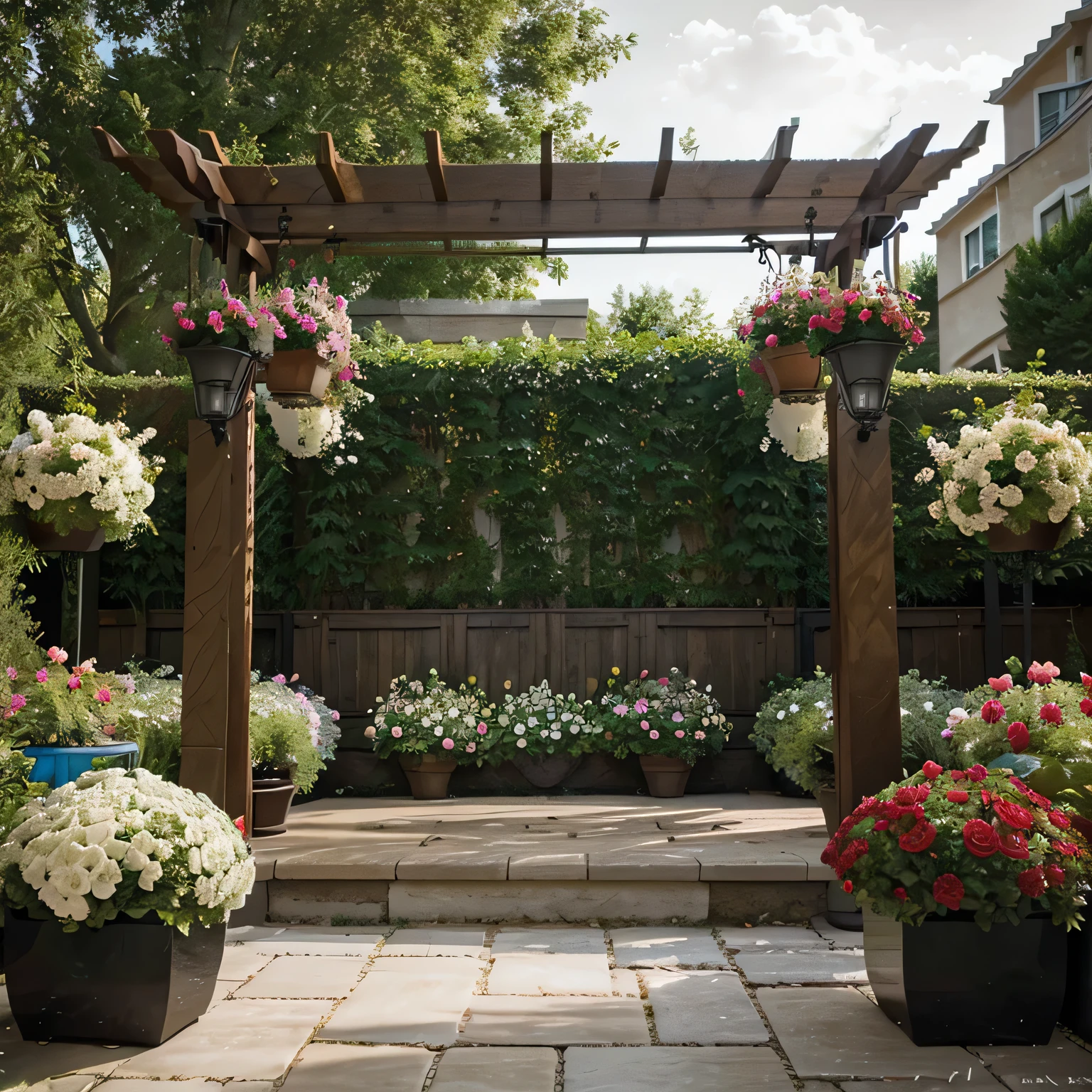 Transform Your Patio into a Floral Paradise with These Creative Flower Bed Designs arbors adorned with climbing roses